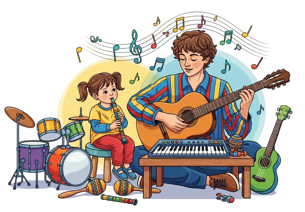 Music learning illustration